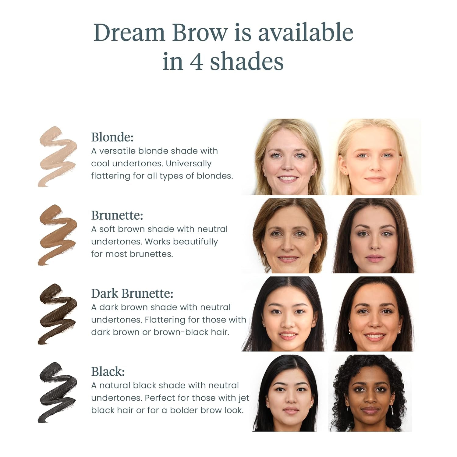 Dream Brow Eye Brow Gel, Long Lasting Eyebrow Gel, Waterproof, Transfer Proof Tinted Filler Eyebrow Mascara (Blonde)